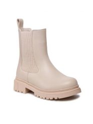 Nelli Blu Kozaki CS5819-03 Beżowy. Brązowe kozaki dziewczęce Nelli Blu, bez wzorów, ze skóry, bez obcasa. Za 99.99 zł.