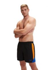 Speedo Szorty kąpielowe "Eco H-Boom" w kolorze czarno-pomarańczowo-niebieskim rozmiar: S. Czarne szorty sportowe męskie Speedo, s, z materiału, outdoorowe. Za 114.17 zł.
