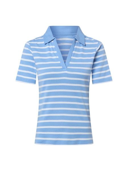 Brookshire koszulka polo Kobiety Bawełna niebieski, XXXL. Niebieskie bluzki sportowe damskie brookshire, z bawełny, bez kołnierzyka, bez ramiączek. Za 79.95 zł.