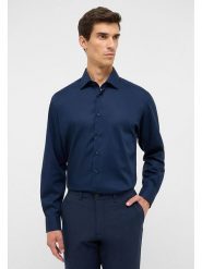 Eterna Koszula - Modern fit - w kolorze granatowym rozmiar: 42. Niebieskie koszule męskie Eterna, bez wzorów, z bawełny, bez kołnierzyka, bez ramiączek. Za 99.80 zł.