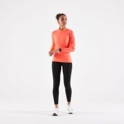 Legginsy do biegania damskie Kiprun Run 900 Light. Czarne legginsy damskie KIPRUN, xs, bez wzorów, z elastanu. W wyprzedaży za 99.99 zł.