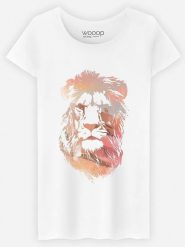 WOOOP Koszulka "Desert Lion" w kolorze białym rozmiar: XL. Białe bluzki damskie Wooop, xl, bez wzorów, z bawełny, bez kołnierzyka, bez ramiączek. Za 57.20 zł.