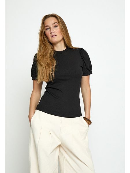 Peppercorn Koszulka w kolorze czarnym rozmiar: XL. Czarne t-shirty damskie Peppercorn, xl, bez wzorów, prążkowane, bez kołnierzyka. Za 120.45 zł.