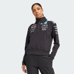 Bluza Mercedes - Amg Petronas Formula One Team Quarter Zip. Białe bluzy bez kaptura damskie Adidas, s, z materiału. Za 569.00 zł.