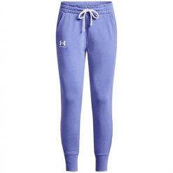 Spodnie Do Biegania Rival Fleece Dla Kobiet. Fioletowe spodnie dresowe damskie Under Armour, bez wzorów. Za 302.99 zł.