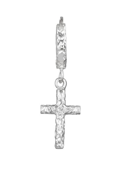KUZZOI Kolczyki Creole Mężczyźni Krzyż 925 Sterling Silver Organic Biżuteria męska 1 ct Męskie. Szara biżuteria dla mężczyzn KUZZOI, srebrne. Za 221.39 zł.