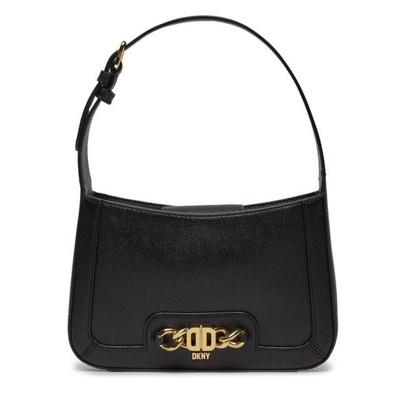 Torebka DKNY. Czarne torebki klasyczne damskie DKNY, bez wzorów, wizytowe, bez kołnierzyka, bez ramiączek. Za 889.99 zł.