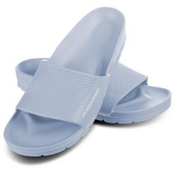 Klapki basenowe unisex Aqua Speed Oslo. Niebieskie klapki damskie Aqua-Speed, bez wzorów, bez obcasa. Za 59.99 zł.