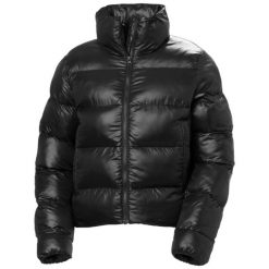 Damska kurtka puchowa Helly Hansen Jade. Czarne kurtki damskie Helly Hansen, na zimę, bez wzorów, z puchu, bez kaptura. W wyprzedaży za 720.85 zł.