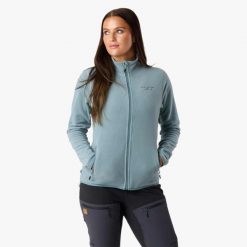 Bluza Polarowa Rozpinana Wędrówki Kobieta Stryn Elastyczny W Cztery Strony. Niebieskie bluzy z kapturem damskie SWEDEMOUNT, m, z materiału. Za 169.99 zł.