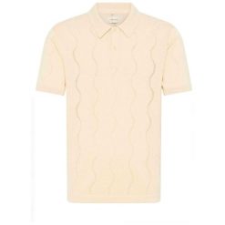 Dzianinowa koszulka polo Blend BHDuran. Żółte koszulki polo męskie DR BLEND, l, bez wzorów, z dzianiny, bez ramiączek. Za 246.50 zł.