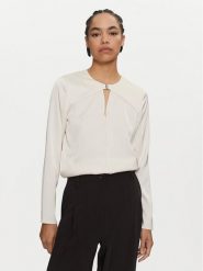 Calvin Klein Bluzka K20K207650 Écru Regular Fit. Bluzki damskie CALVIN KLEIN, bez wzorów, z syntetyku, bez ramiączek. Za 239.99 zł.