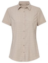 Koszula damska Seiland Shirt III. Brązowe koszule damskie Vaude, bez wzorów, z materiału, bez kołnierzyka, bez ramiączek. Za 370.90 zł.