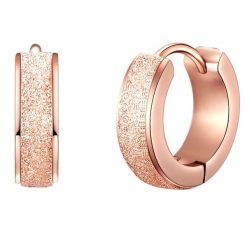 EASTSIDE Kolczyki kreole ze stali szlachetnej Stal szlachetna różowe złoto Kolczyki koła 1 ct Damski. Czerwone kolczyki damskie Eastside, pozłacane. Za 119.99 zł.