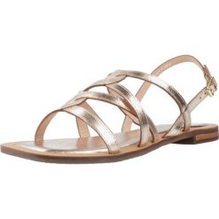 Sandały GEOX D55YFA Złoty. Żółte obuwie trekkingowe damskie Geox, bez wzorów, ze skóry, bez obcasa. Za 331.99 zł.