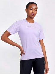 Craft Koszulka sportowa "ADV Gravel" w kolorze lawendowym rozmiar: S. Różowe bluzki sportowe damskie Craft, s, bez wzorów, z materiału, bez ramiączek. Za 100.99 zł.