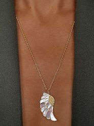 DI GIORGIO Pozłacany naszyjnik z elementem ozdobnym - dł. 55 cm rozmiar: onesize. Białe naszyjniki damskie DI GIORGIO, pozłacane. Za 336.61 zł.