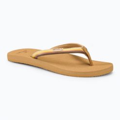 Japonki damskie Rip Curl Freedom Bloom Open Toe. Brązowe klapki damskie Rip Curl, bez wzorów, z materiału, bez obcasa. Za 109.99 zł.
