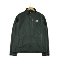 Second life - Męska kurtka przeciwwiatrowa Apex TNF Black - Stan bardzo dobry. Czarne kurtki męskie The North Face, m, bez wzorów, z softshellu, sportowe, bez kaptura. Za 211.46 zł.