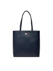 Tommy Jeans Torebka Tjw Ess Must Tote AW0AW17390 Granatowy. Niebieskie torebki klasyczne damskie Tommy Jeans, bez wzorów, z jeansu, bez dodatków. Za 249.99 zł.