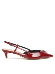 Guess Czółenka FLPJSS PAF05 Czerwony. Czerwone czółenka damskie Guess, z aplikacjami, ze skóry, bez obcasa. Za 299.99 zł.