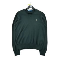 Polo Ralph Lauren sweter męski V-neck. Niebieskie swetry męskie Ralph Lauren, l, bez wzorów, z dzianiny, bez kołnierzyka. Za 127.76 zł.