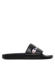 Champion Klapki Versity S11544-CHA-KK001 Czarny. Czarne klapki damskie CHAMPION, bez wzorów, ze skóry, bez obcasa. Za 99.99 zł.