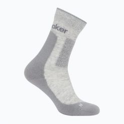 ICEBREAKER Skarpety damskie Merino Hike+ Medium Crew Blizzard hthr/alloy r.35-37. Szare skarpetki damskie Icebreaker, bez wzorów, z elastanu. Za 128.80 zł.