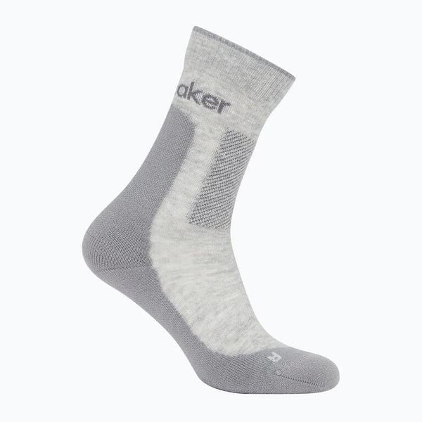 ICEBREAKER Skarpety damskie Merino Hike+ Medium Crew Blizzard hthr/alloy r.35-37. Szare skarpetki damskie Icebreaker, bez wzorów, z elastanu. Za 127.50 zł.