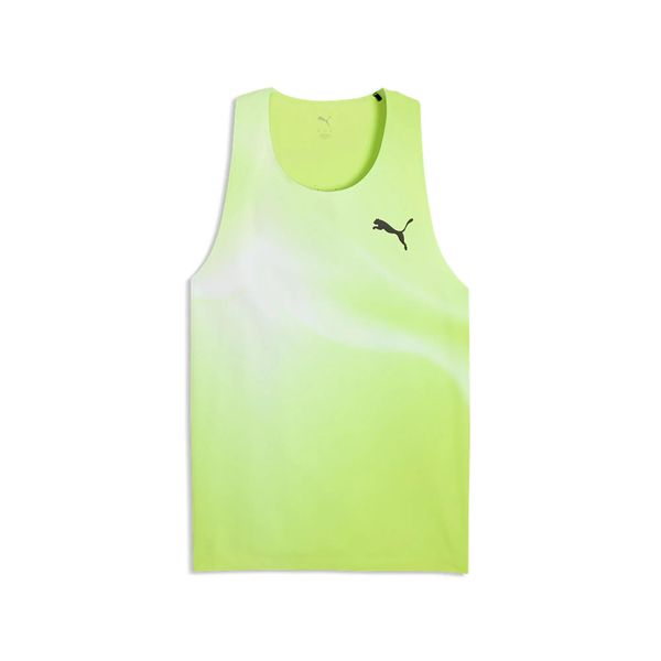 Koszulka Bez Rękawów Puma M Lightspeed Ultraweave Graphic Singlet Dorośli. Żółte t-shirty sportowe męskie Puma, l, z elastanu, bez ramiączek, do biegania. Za 378.50 zł.