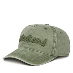 Czapka z daszkiem Weekend Max Mara. Brązowe czapki z daszkiem damskie Weekend Max Mara, bez wzorów. Za 359.99 zł.