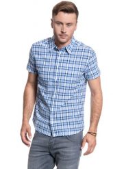 KOSZULA MĘSKA WRANGLER SS 1PKT BDOWN SHIRT PLACID BLUE W5J11OB15 112130159. Niebieskie koszule męskie Wrangler, m, bez wzorów, bez kołnierzyka, bez ramiączek. Za 129.99 zł.