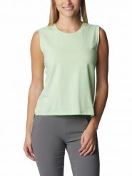 Columbia Top sportowy "Sun Trek™" w kolorze turkusowym rozmiar: XL. Niebieskie topy damskie Columbia, xl, bez wzorów, z materiału, bez ramiączek. Za 65.85 zł.