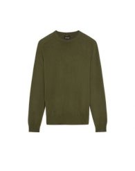 MĘSKI SWETER WRANGLER CREW NECK KNIT KOMBU GREEN 112386981. Zielone swetry męskie Wrangler, m, bez wzorów, bez kołnierzyka. Za 189.99 zł.