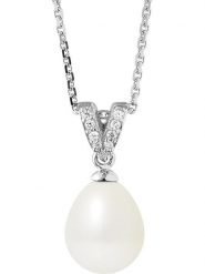 Pearline Srebrny naszyjnik z perłą - dł. 42 cm rozmiar: onesize. Białe naszyjniki damskie Pearline, srebrne. Za 208.99 zł.
