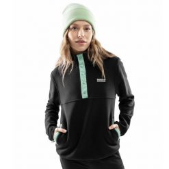 Bluza z grubego polaru damska Stowe-W. Czarne bluzy bez kaptura damskie SIROKO, m, z polaru. Za 250.00 zł.