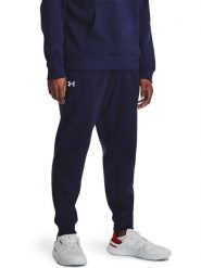 Under Armour Spodnie dresowe "Rival" w kolorze granatowym rozmiar: M. Niebieskie spodnie dresowe męskie Under Armour, bez wzorów, z dresówki. Za 152.26 zł.