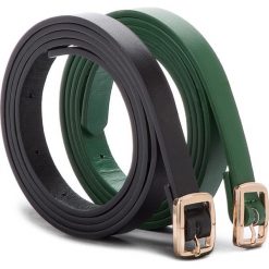 Paski ACCCESSORIES 1W2-004-AW18. Czarne paski damskie ACCCESSORIES, bez wzorów, ze skóry ekologicznej. W wyprzedaży za 15.99 zł.