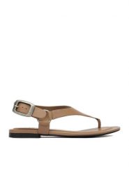 G-Star Raw Sandały EO-ELLIS-01 Beżowy ciemny. Brązowe sandały damskie G-Star Raw, bez wzorów, ze skóry, bez obcasa, na płaskiej podeszwie. Za 279.99 zł.