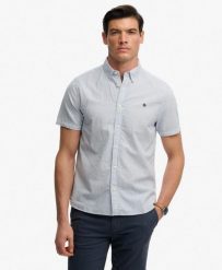 Superdry Klasyczna Koszula Seersucker z Krótkim Rękawem – 100% Bawełna. Białe koszule damskie Superdry., na lato, xl, bez wzorów, z bawełny, klasyczne, bez kołnierzyka, bez ramiączek. Za 282.85 zł.