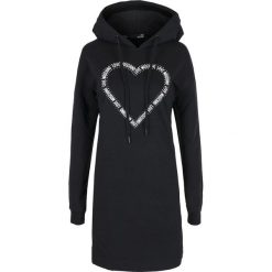 Sukienka Love Moschino. Czarne sukienki damskie Love Moschino, bez wzorów, z dresówki, bez kołnierzyka, bez ramiączek. Za 379.00 zł.