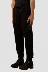 C.P. COMPANY Czarne męskie spodnie dresowe Jogging Pant. Czarne spodnie dresowe męskie C.P. Company, bez wzorów, z bawełny. W wyprzedaży za 689.99 zł.