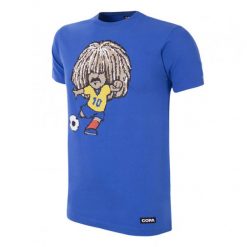 Koszulka dla dorosłych - Carlos - Niebieska. Niebieskie t-shirty sportowe męskie COPA FOOTBALL, xs, bez ramiączek, do piłki nożnej. Za 190.70 zł.