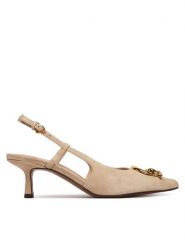 Coccinelle Czółenka C-Me E4 SB2 21 01 01 Beżowy. Brązowe czółenka damskie Coccinelle, bez wzorów, ze skóry, bez obcasa. Za 899.99 zł.