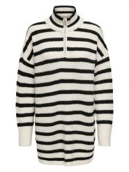 ONLY Sweter w kolorze kremowo-czarnym rozmiar: M. Brązowe golfy damskie Only, m, bez wzorów, bez ramiączek. Za 83.42 zł.