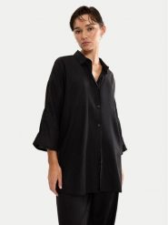 Triumph Koszulka piżamowa Summer Wear 10227228 Czarny Regular Fit. Czarne koszule nocne damskie Triumph, bez wzorów, ze lnu. Za 179.99 zł.