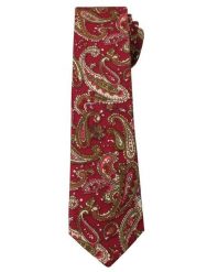 Oryginalny Krawat Męski- 6 cm - Alties, Wzór Paisley. Czerwone krawaty i muchy męskie Alties, bez wzorów, z tkaniny, eleganckie. Za 49.00 zł.