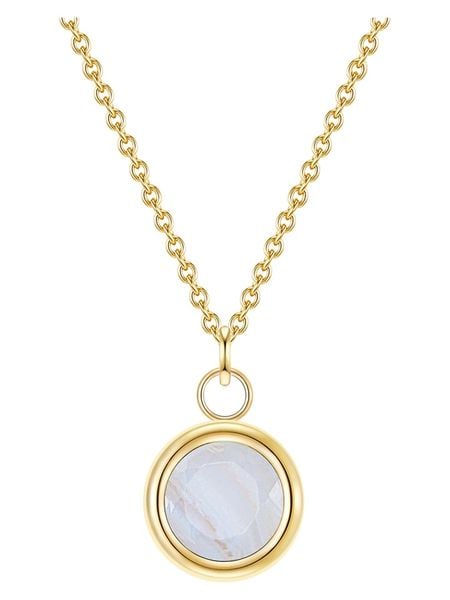 Glanzstücke München Pozłacany naszyjnik z zawieszką - dł. 40 cm rozmiar: onesize. Niebieskie naszyjniki damskie Glanzstücke München, pozłacane. Za 86.99 zł.