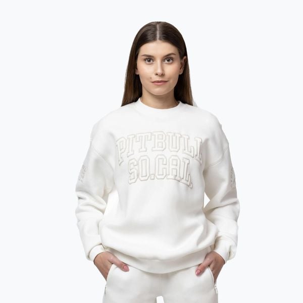 Bluza damska Pitbull Crewneck Fiora. Białe bluzy bez kaptura damskie PITBULL, l, z bawełny. Za 169.99 zł.