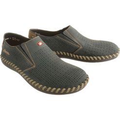 RIEKER B2487-14 blue, półbuty/mokasyny męskie. Niebieskie mokasyny męskie Rieker, bez zapięcia. Za 269.90 zł.
